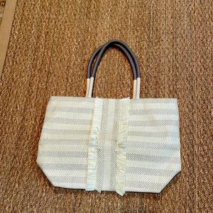 Stella & Dot Cay Straw Tote Bag